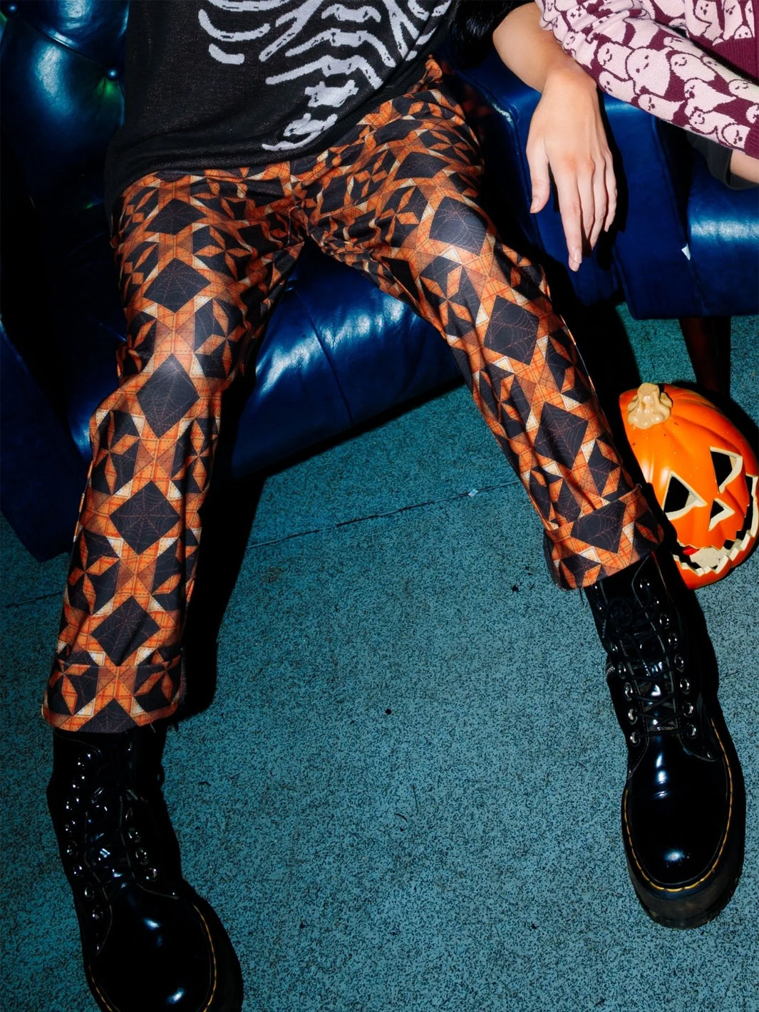 Pumpkin Patchwork Cuffed Pants