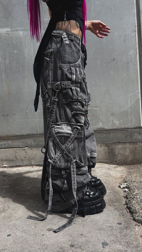 X-STRAP PANT - BLACK FOG WASH – TIBBS & BONES