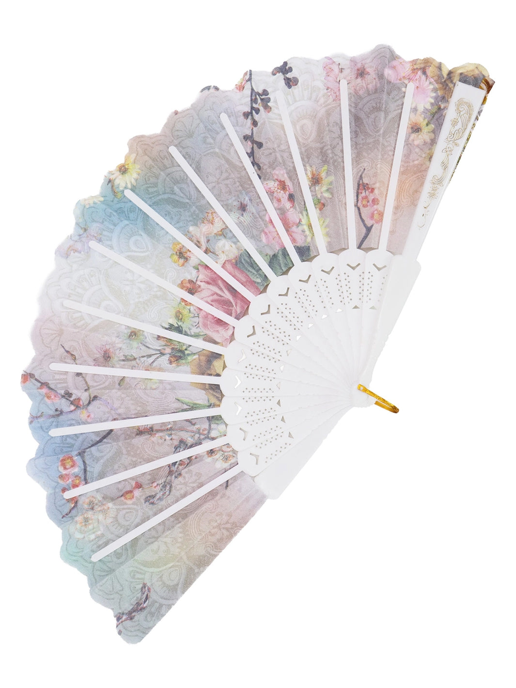 GLITTERING GARDEN FAN - PASTEL BLOOM