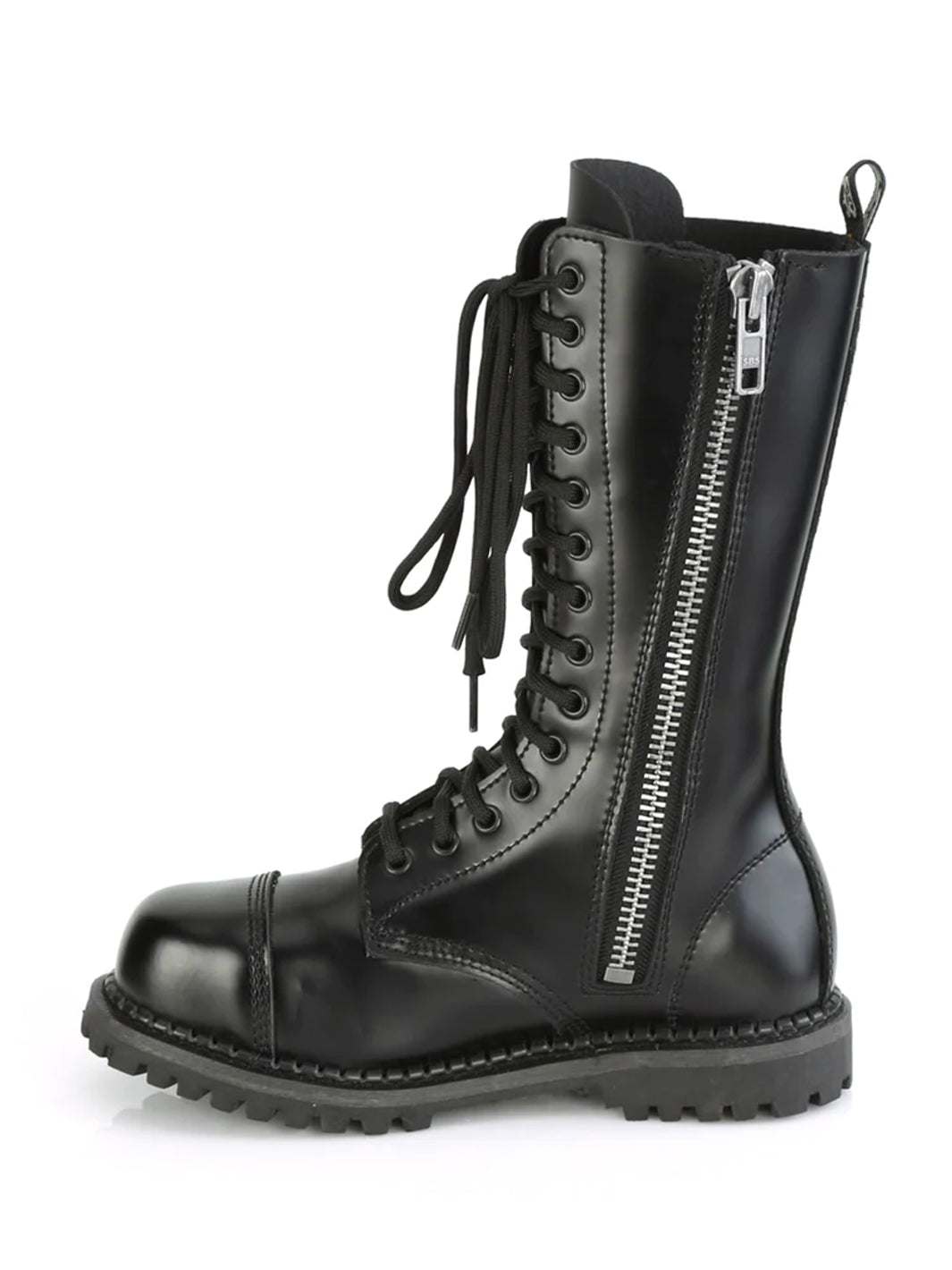 DEMONIA RIOT-14 - BLACK LEATHER ✰ PRE ORDER ✰