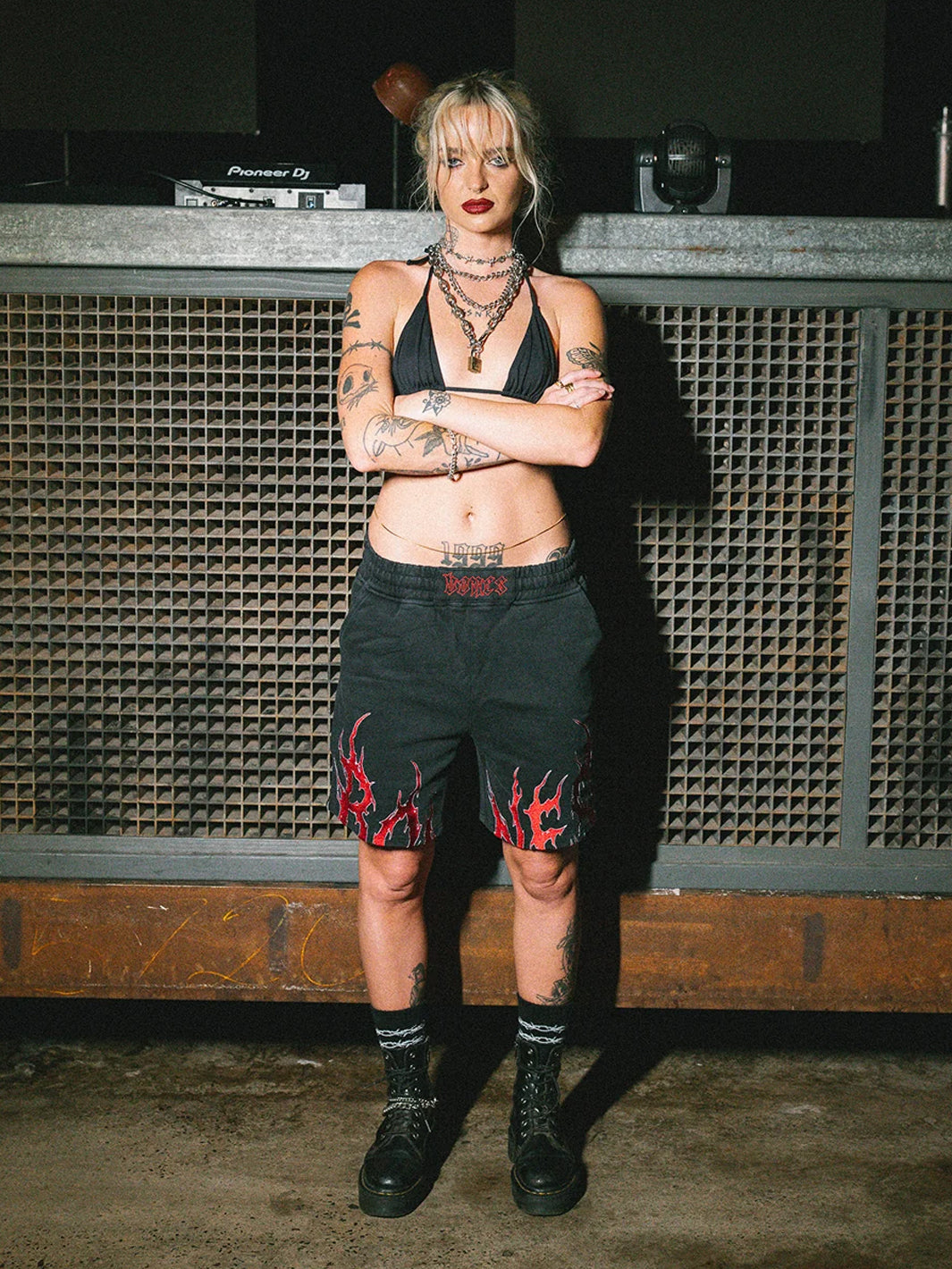 ROCKER JERSEY SHORTS - BLACK/RED