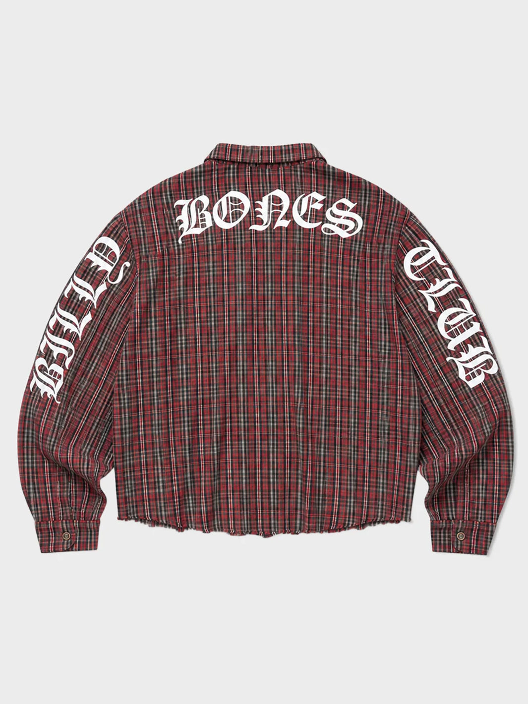ROCKER PATCH PLAID SHIRT - RED