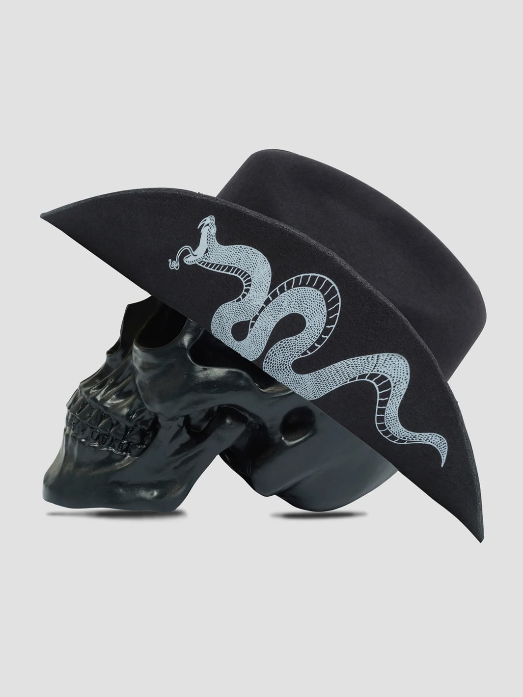 SERPENT COWBOY HAT - CHARCOAL