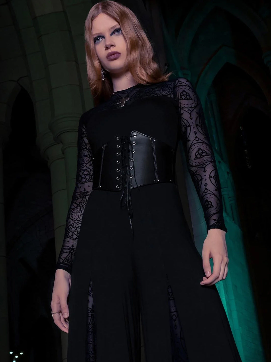 Studded Corset Belt - Black