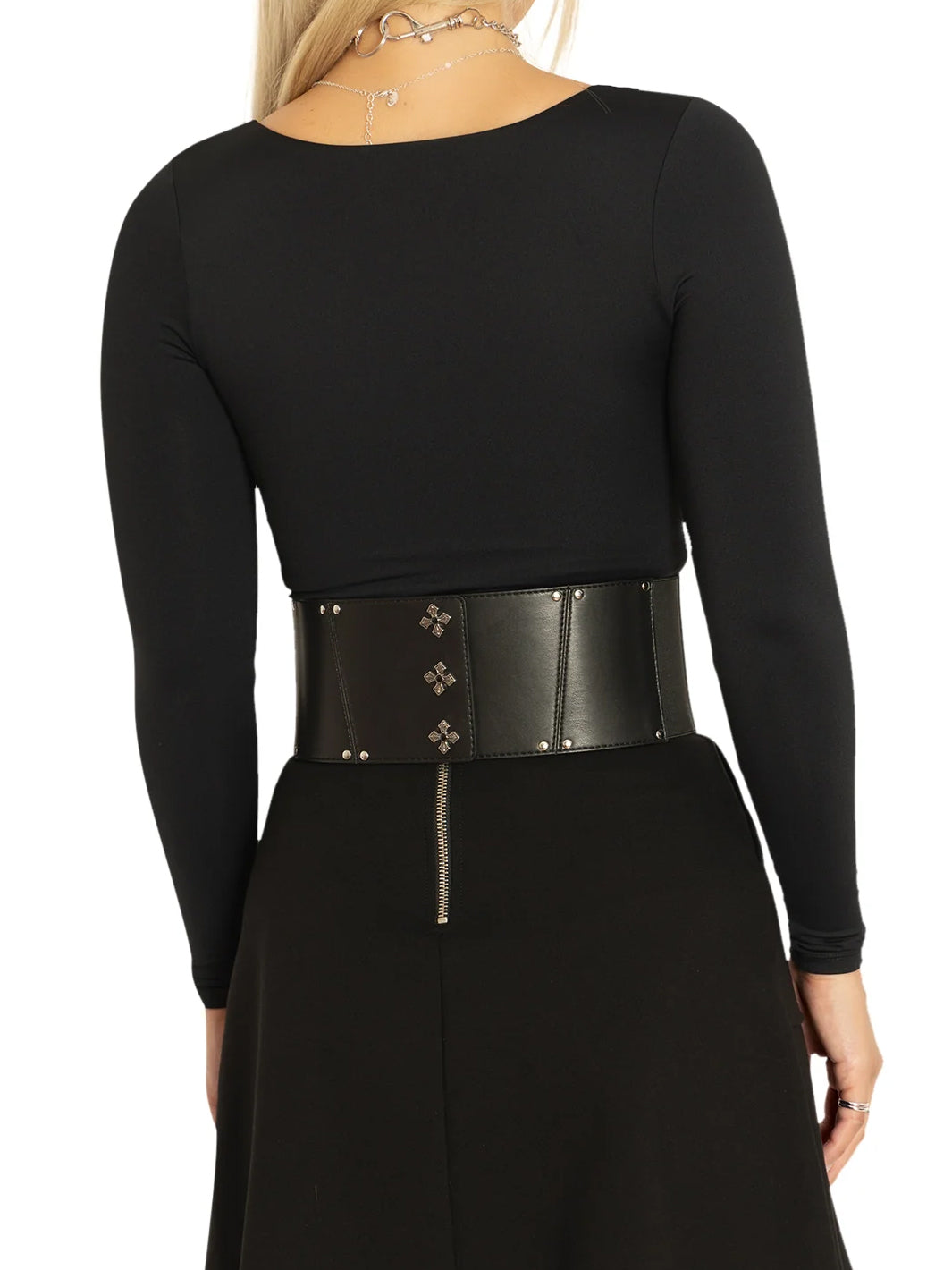 Studded Corset Belt - Black