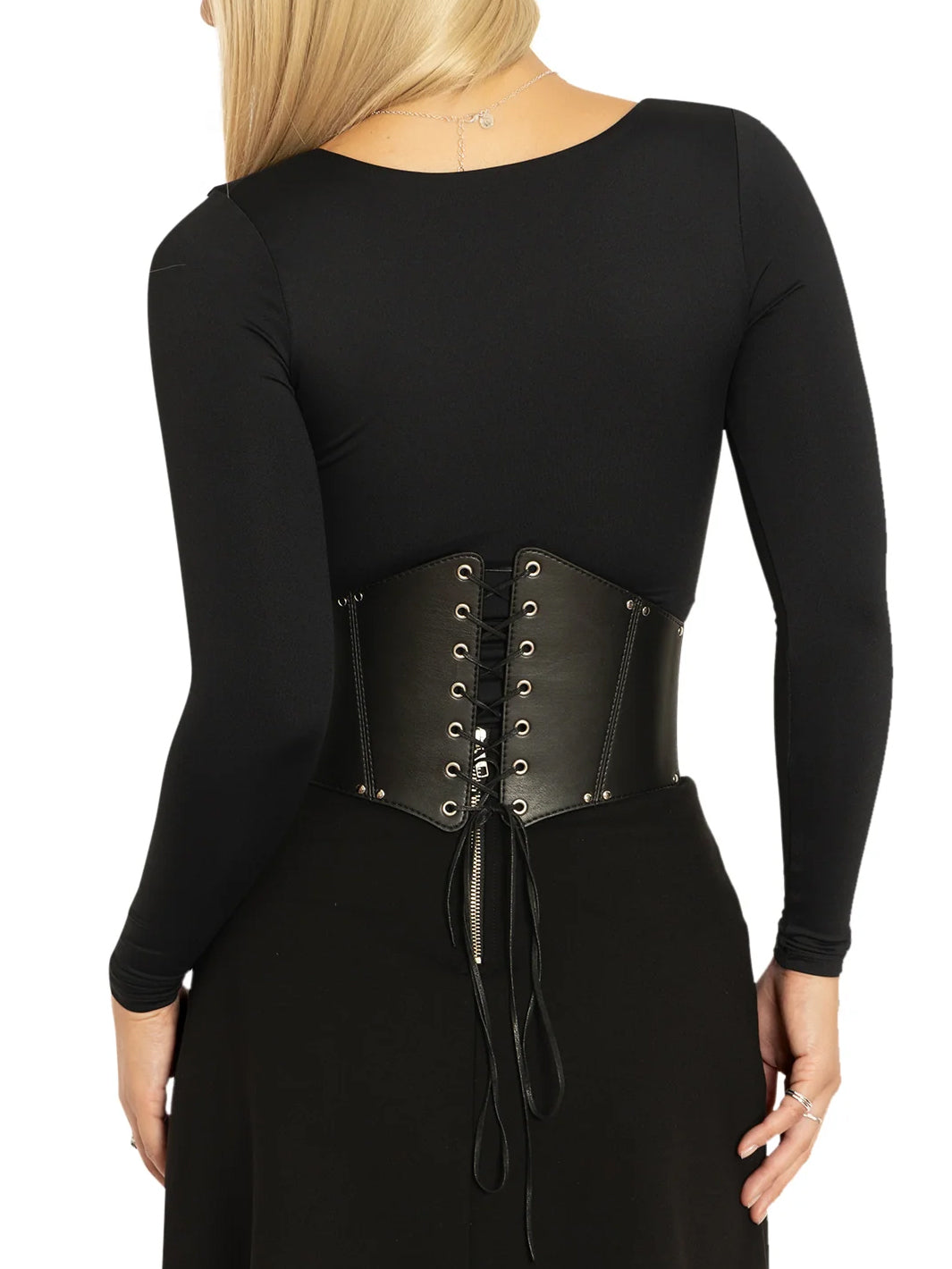Studded Corset Belt - Black