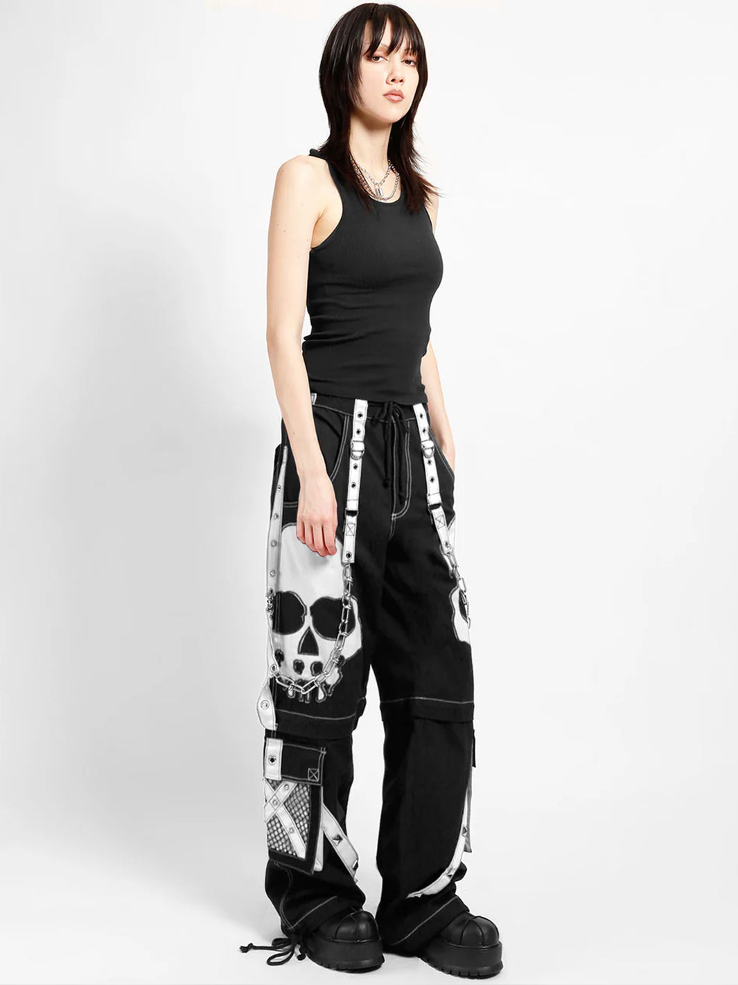 SCARE DARK STREET PANT - BLACK/WHITE