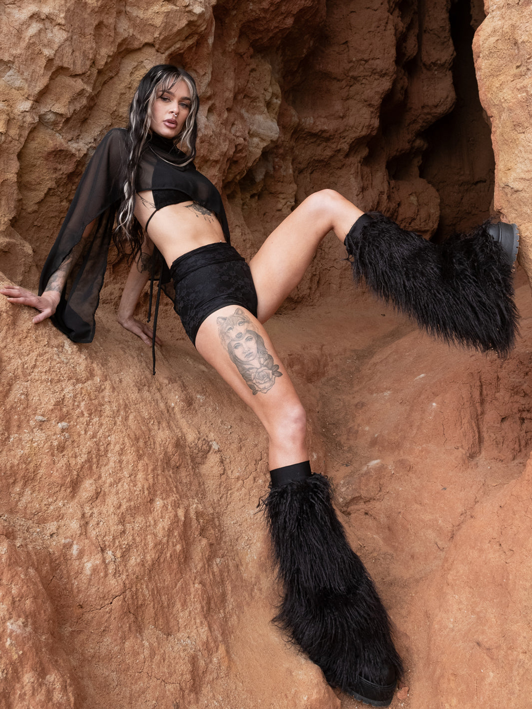 FLOW HEAD SCARF - BLACK