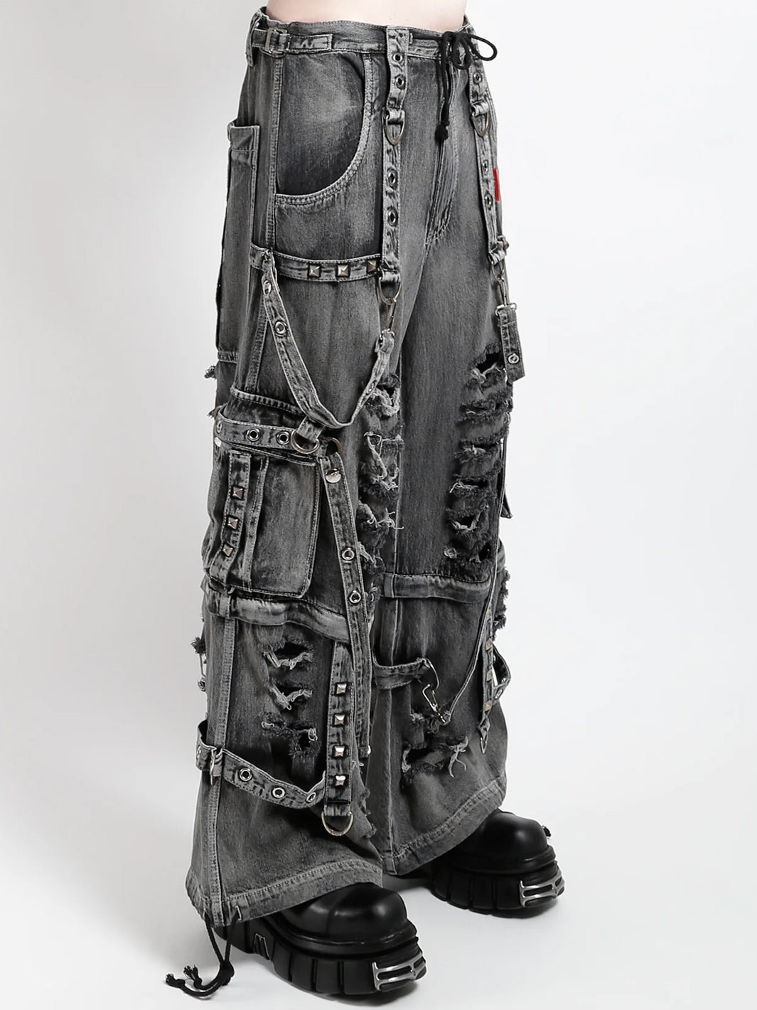 SHREDDER DENIM FULL FORCE PANT - BLACK FOG WASH