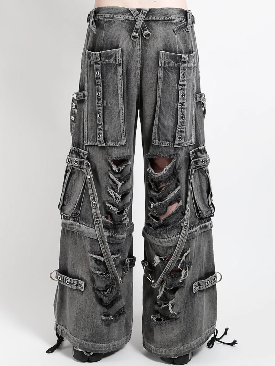 SHREDDER DENIM FULL FORCE PANT - BLACK FOG WASH