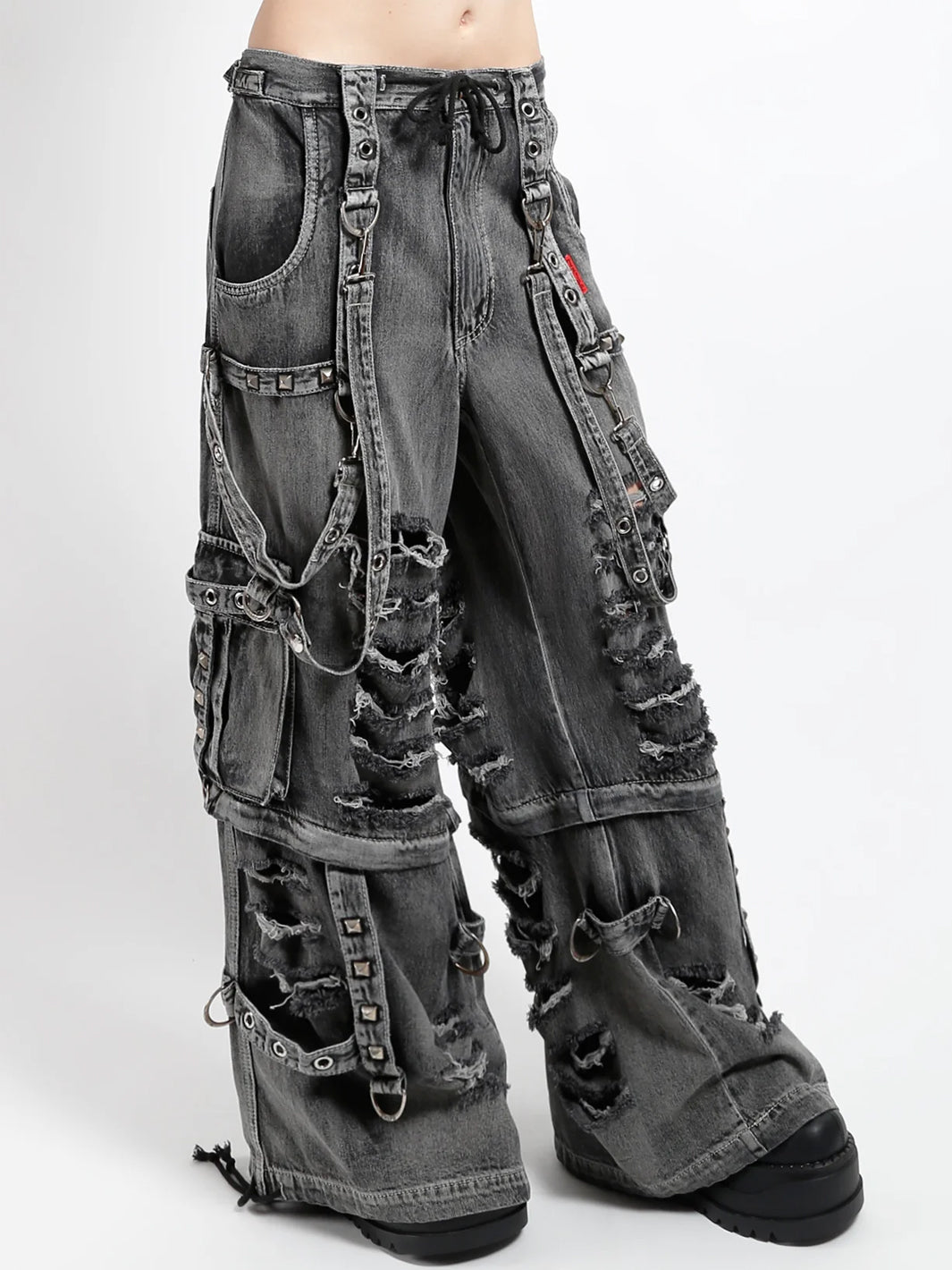 SHREDDER DENIM FULL FORCE PANT - BLACK FOG WASH