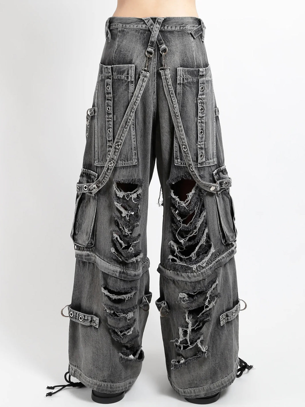 SHREDDER DENIM FULL FORCE PANT - BLACK FOG WASH