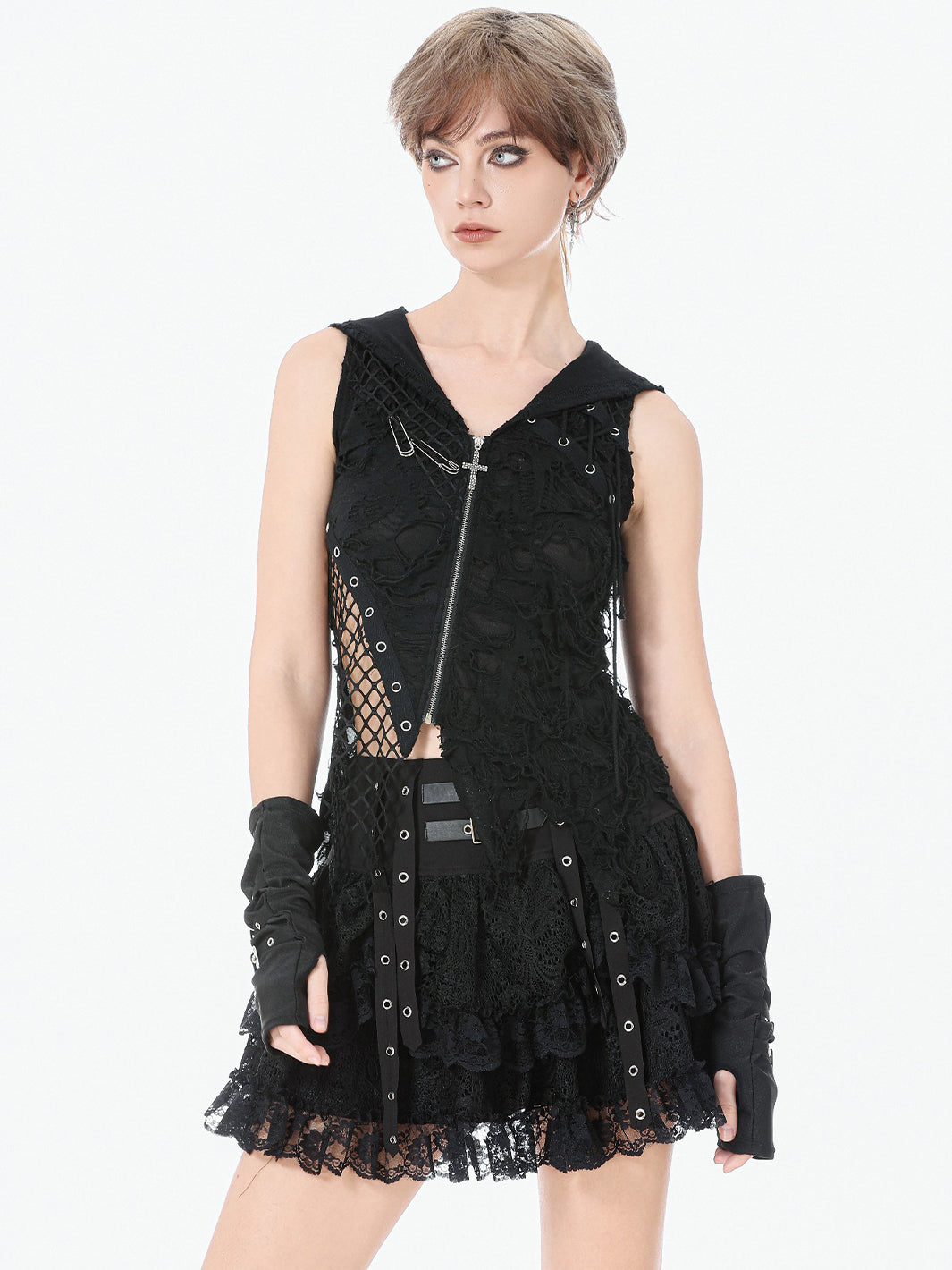 SERAPHINE LACE MINI SKIRT