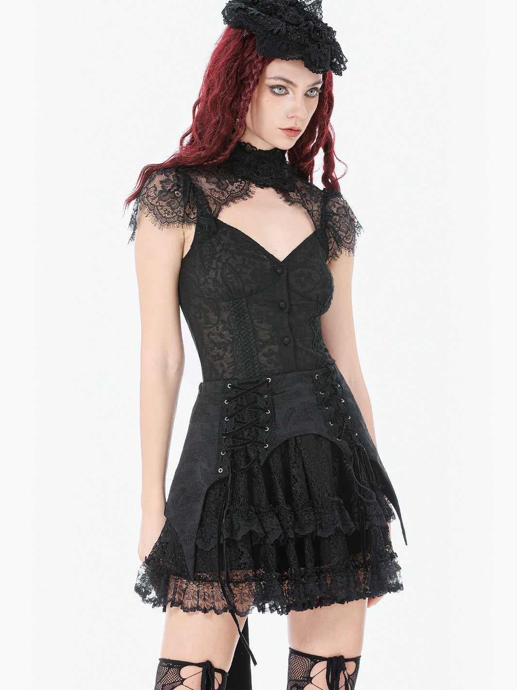 RAZOR RUFFLE MINI SKIRT