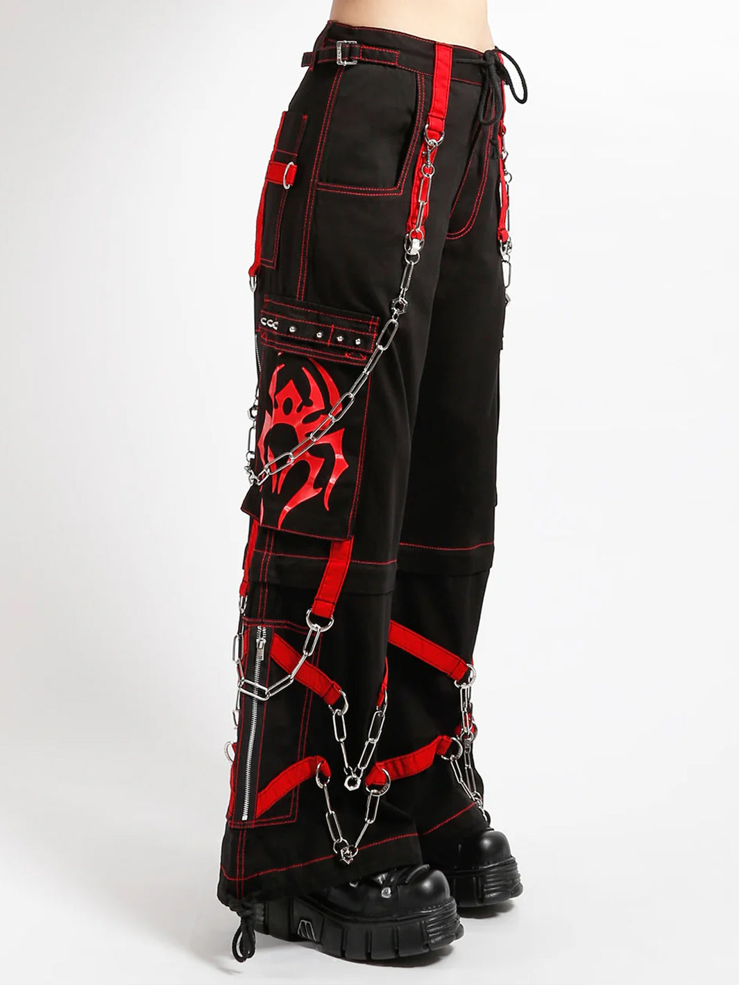 SPIDER ZIP OFF PANT - BLACK/RED
