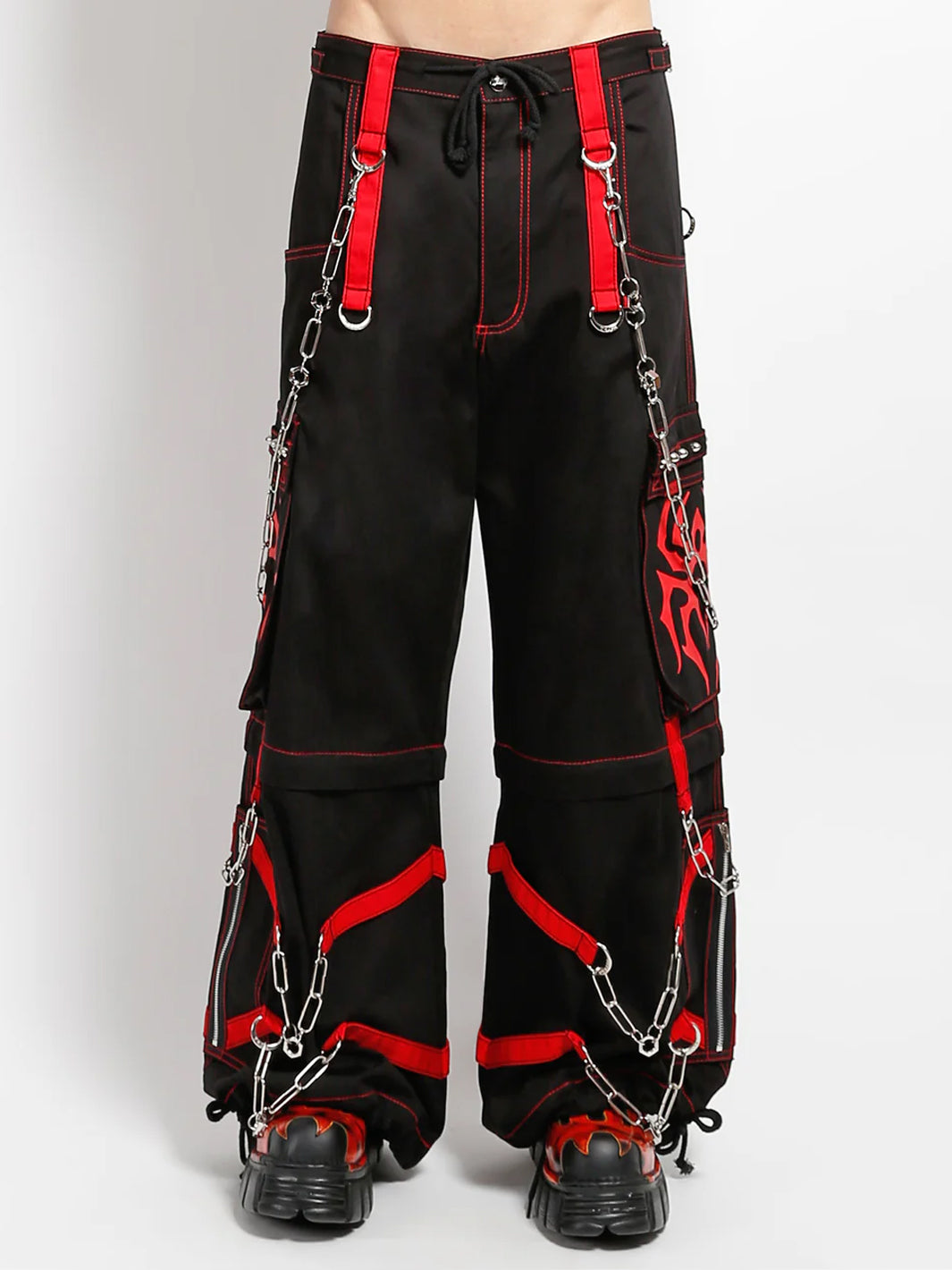 SPIDER ZIP OFF PANT - BLACK/RED