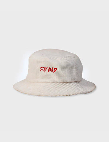 STAY BAD CORD BUCKET HAT - OFF WHITE