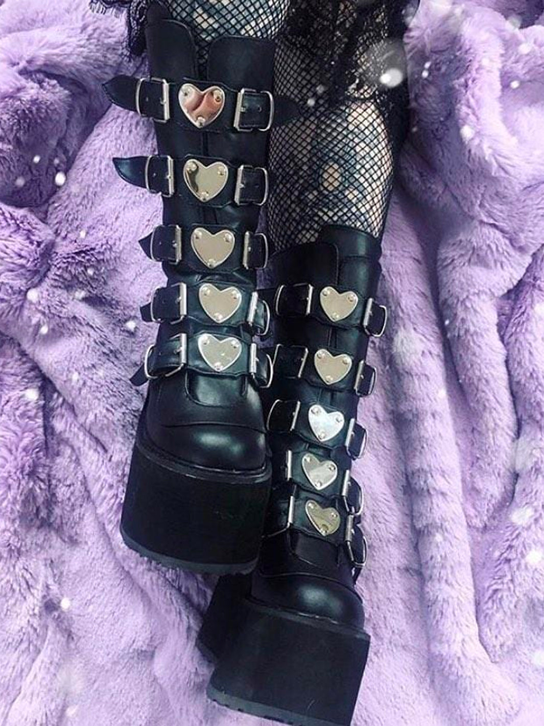 Black Vegan Demonia Boots Swing 230 DEMONIA SWING-230 BLACK VEGAN