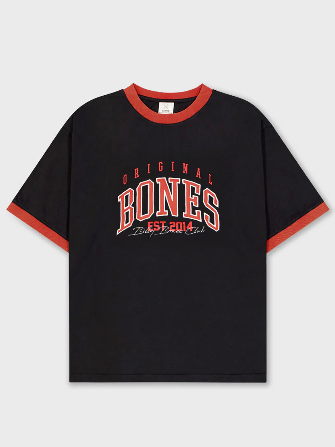 FALSE START RINGER TEE - WASHED BLACK