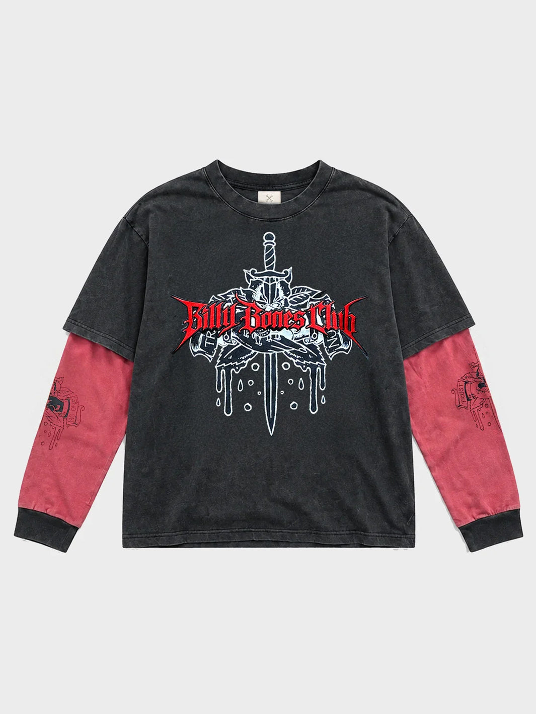 TRUST NO ONE LONGSLEEVE - WASHED BLACK