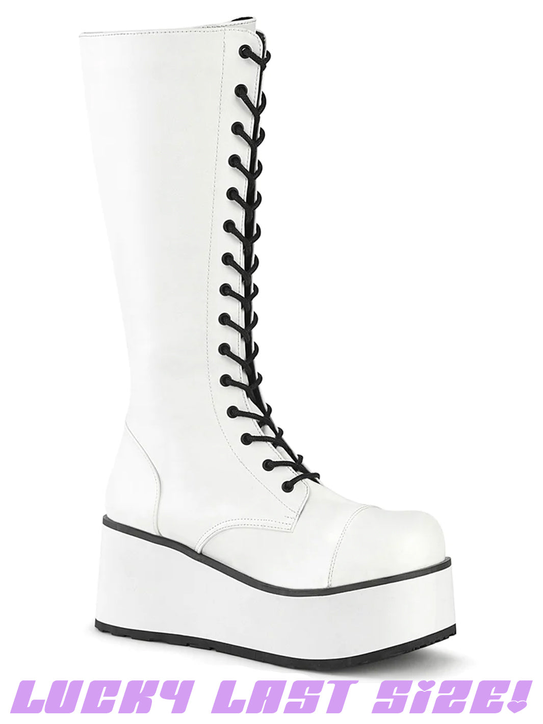 TRASHVILLE 502 BOOTS - WHITE MATTE - US MENS SIZE 7