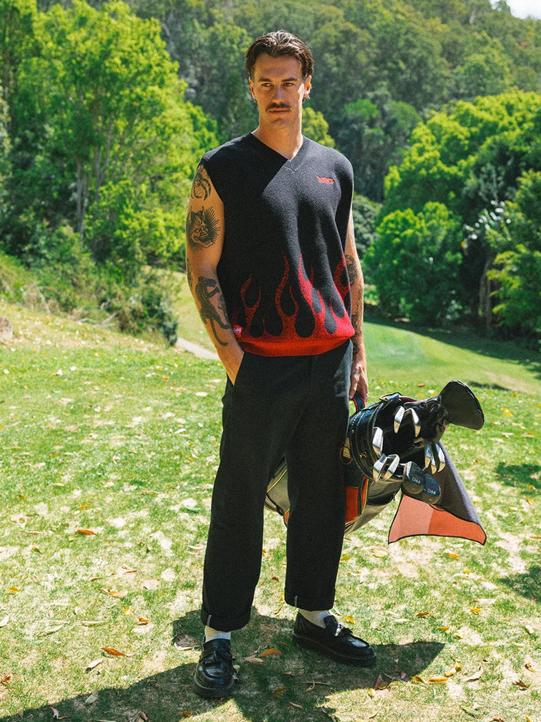 BURNER KNIT VEST - BLACK