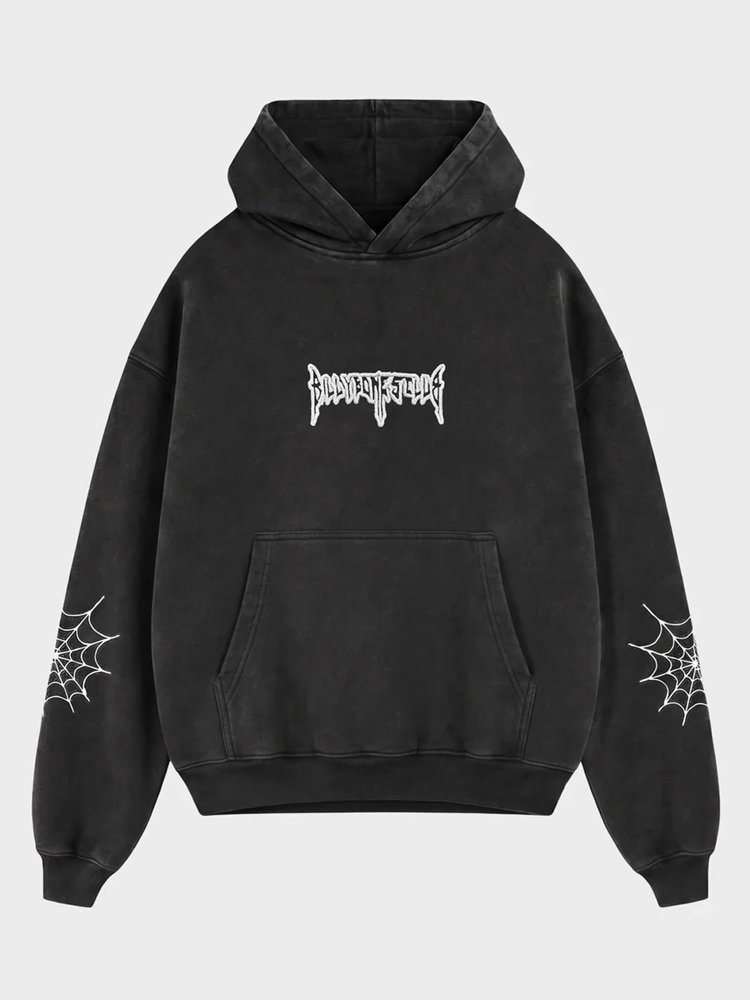 WEBBED CLASSIC HOODIE - WASHED BLACK