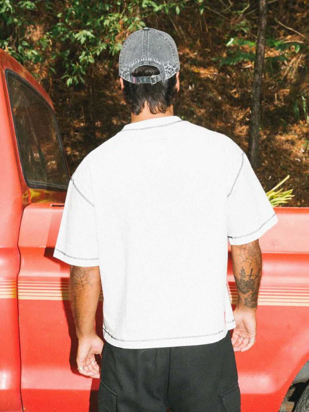 WEBBED STEEZE CAP - WASHED BLACK