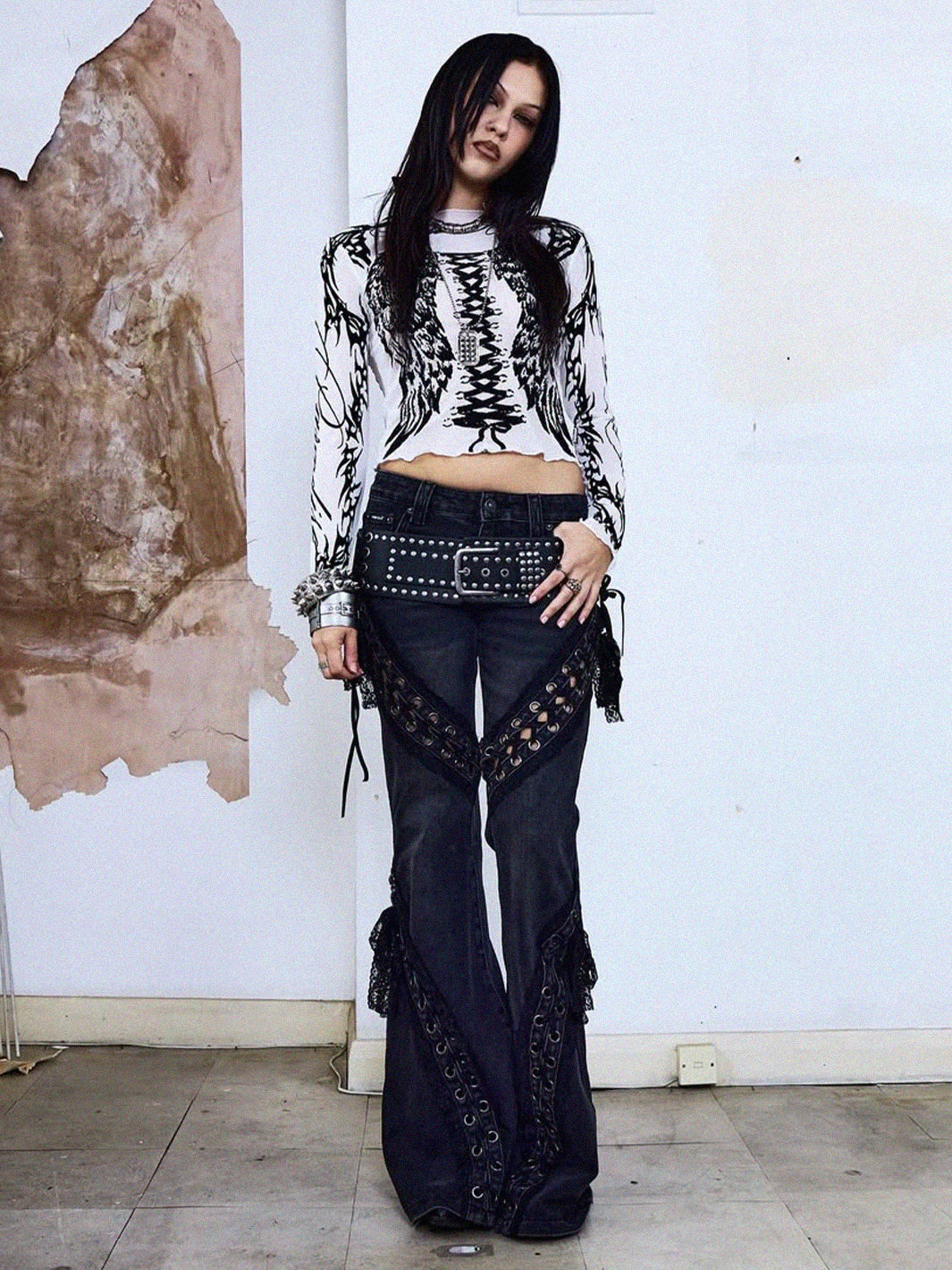 WING IT WHITE MESH TOP