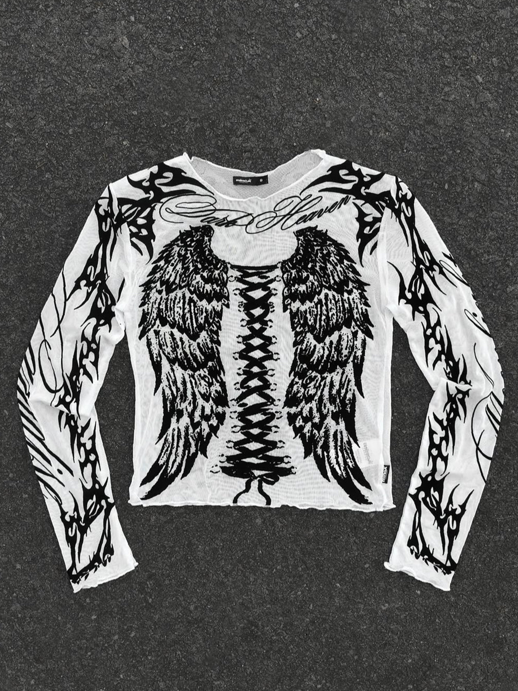 WING IT WHITE MESH TOP