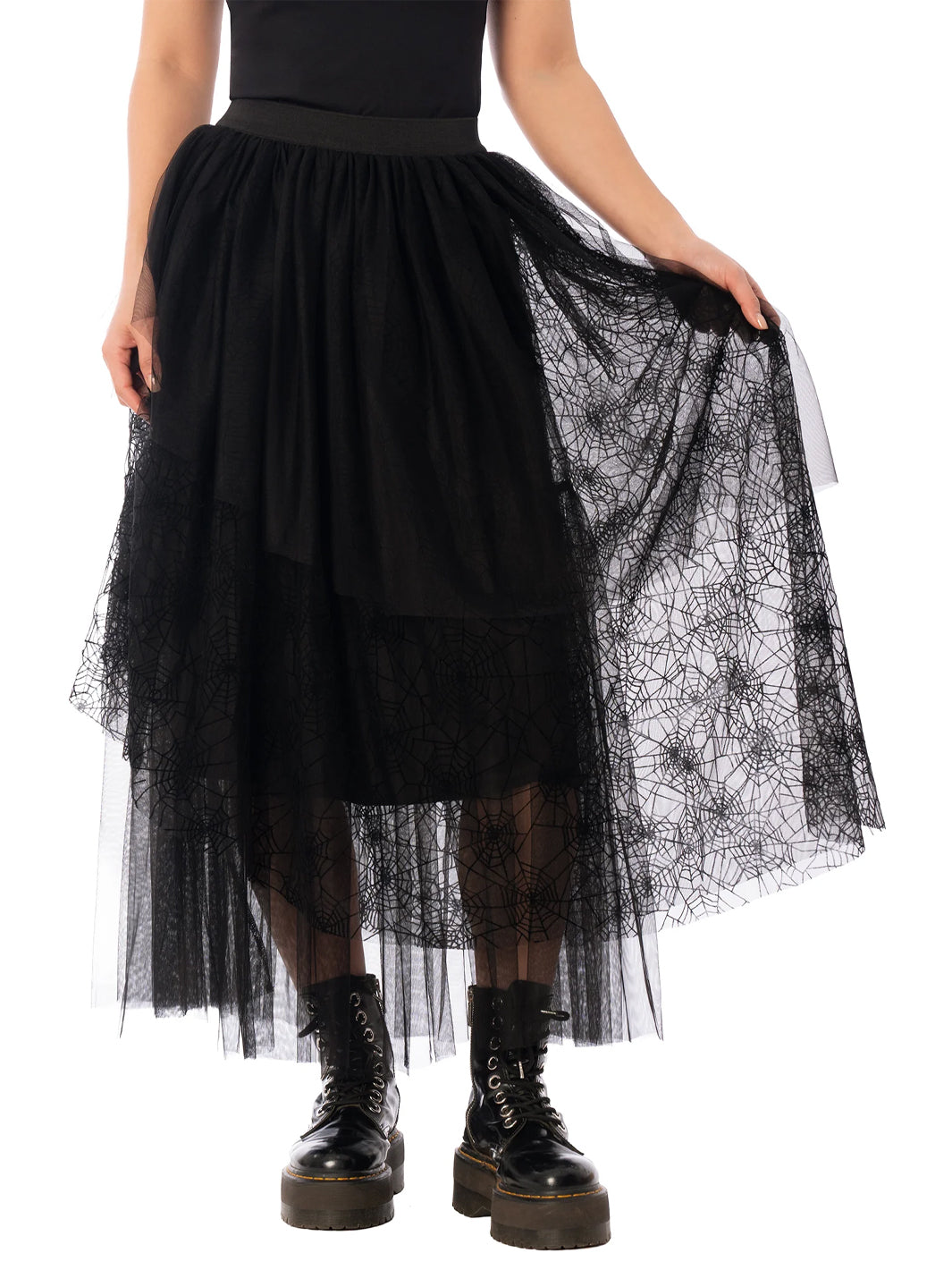 Widow's Weave Tulle Midi Skirt