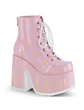 DEMONIA CAMEL-203 BOOTS - BABY PINK *PRE ORDER*