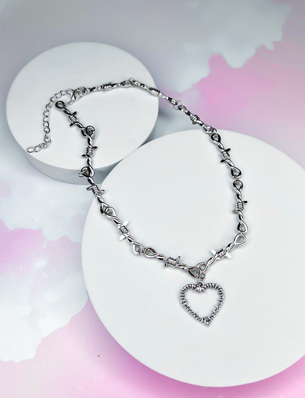 HEART IN A CAGE CHAIN NECKLACE