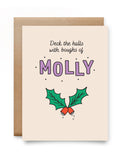 DECK THE HALLS WITH MOLLY CARD