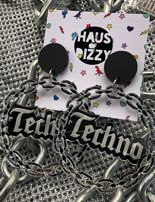 *EXCLUSIVE* TECHNO QUEEN EARRINGS - LARGE