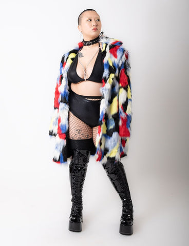 TUCAN FAUX FUR JACKET - MID LENGTH *MADE TO ORDER*