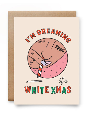 WHITE XMAS CARD