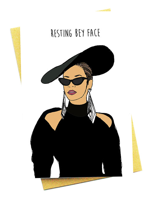 RESTING BEY FACE GREETING CARD