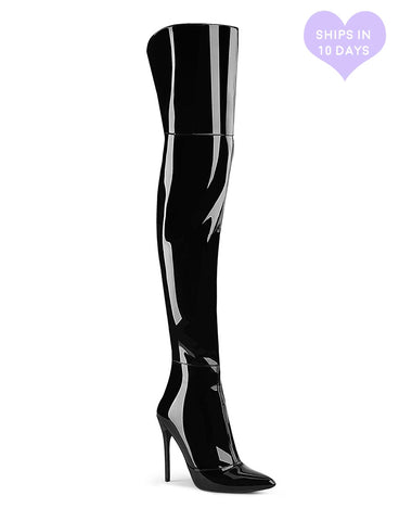 DEMONIA COURTLY-3012 THIGH HIGH BOOTS *PRE ORDER*
