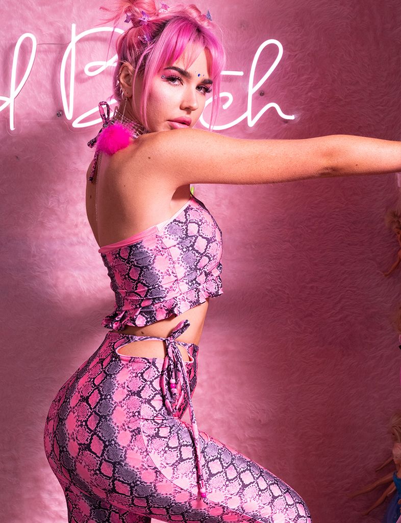 THAT'S HOT TOP - PINK SNAKESKIN