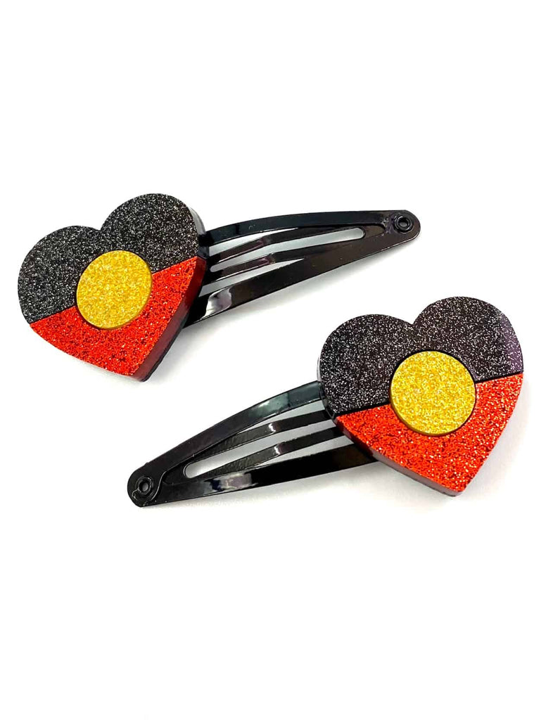 INDIGENOUS FLAG HAIR CLIPS