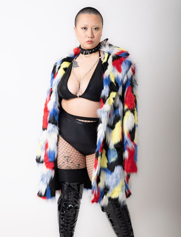 TUCAN FAUX FUR JACKET - MID LENGTH *MADE TO ORDER*