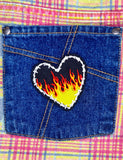 FLAMING HEART PATCH
