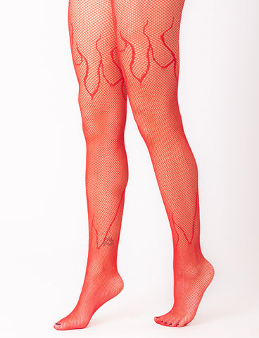 FLAME FISHNETS - RED