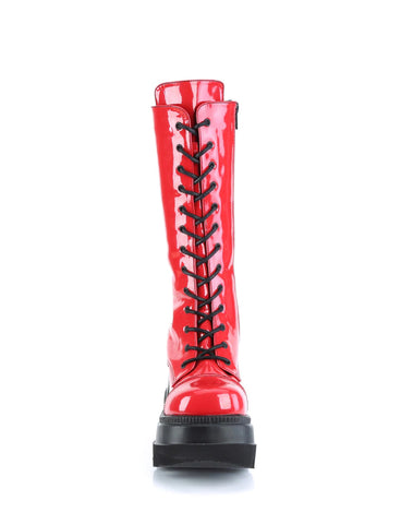 DEMONIA SHAKER-72 BOOTS - RED PATENT *PRE ORDER*