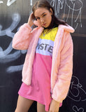 SMILEY FAUX FUR COAT - PINK *MADE TO ORDER*
