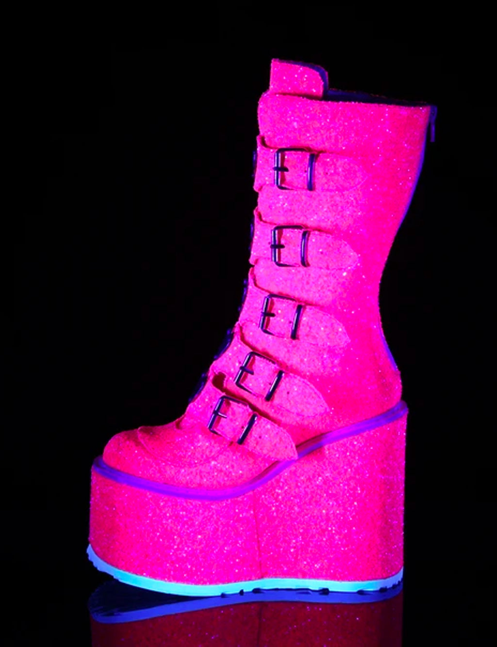DEMONIA SWING 230 BOOTS PINK GLITTER – TIBBS BONES