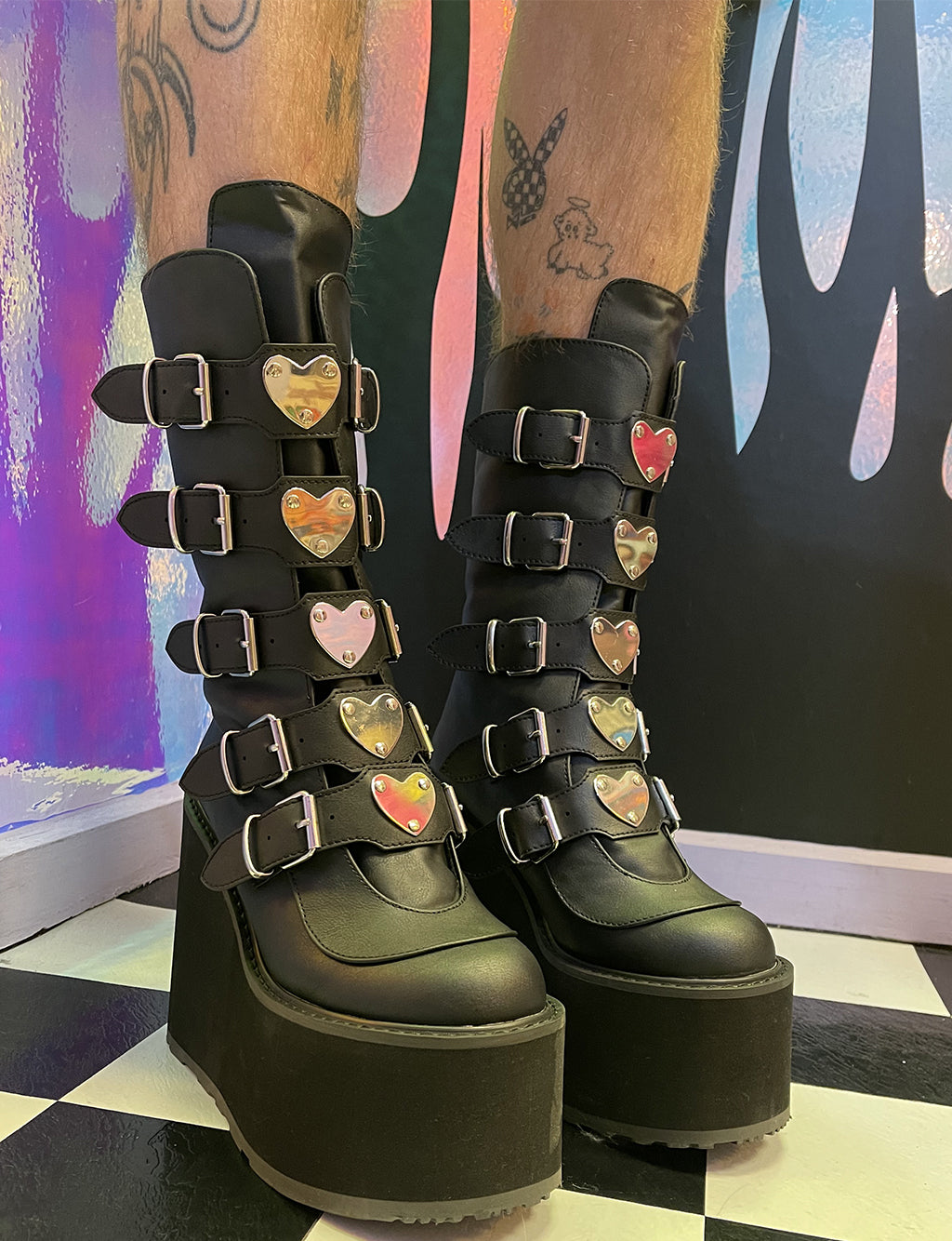 Demonia Shoes Demonia Swing 230 Review Swing 230 Black Heart